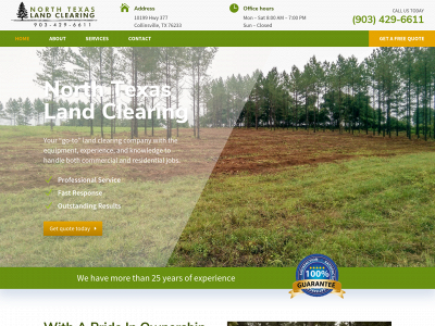 northtexaslandclearing.com snapshot