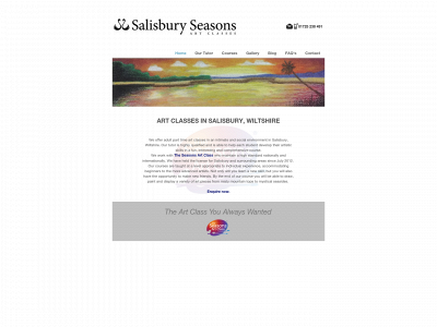 artclasseswiltshire.co.uk snapshot