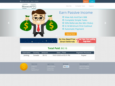 money4ptc.com snapshot