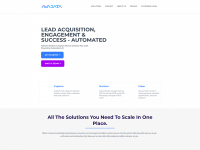 avadatasolutions.com snapshot