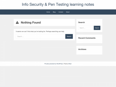 pentestnotes.net snapshot