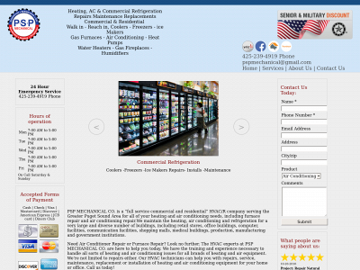pspmechanical.com snapshot