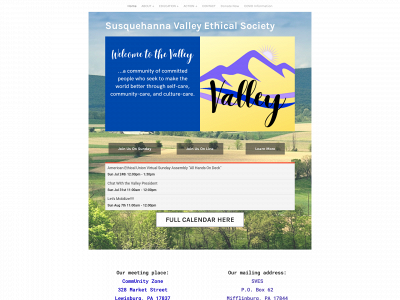www.susquehannavalleyethicalsociety.org snapshot