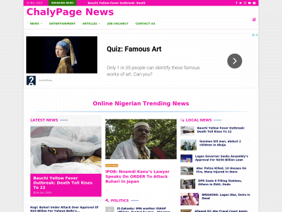 chalypage.com snapshot