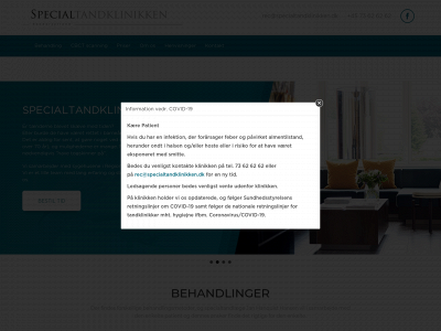 specialtandklinikken.dk snapshot