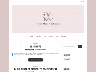 tailor-madeadulthood.com snapshot