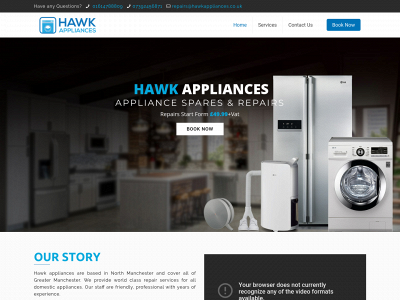 hawkappliances.co.uk snapshot