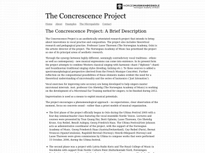 concrescence.no snapshot