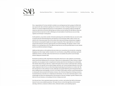 startingaboutique.com snapshot