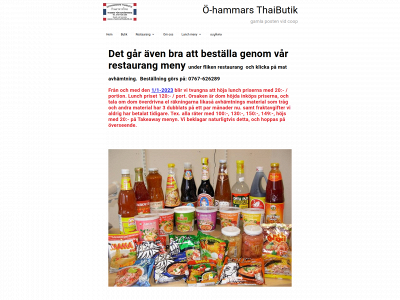 o-hammarthaibutik.se snapshot