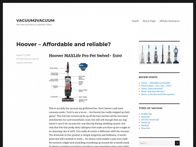 vacuum2vacuum.com snapshot