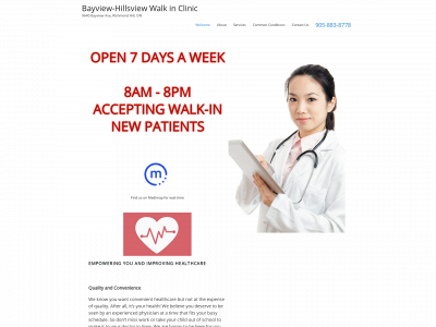 hillsviewwalkinclinic.com snapshot