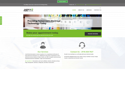 jasonhpopeelectrical.com snapshot