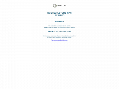 ncetech.store snapshot