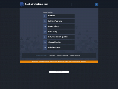 sabbathdesigns.com snapshot