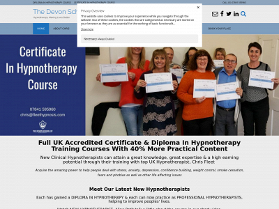 chrisfleethypnotherapytraining.co.uk snapshot