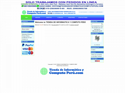 www.tiendadeinformaticaycomputoperu.com snapshot
