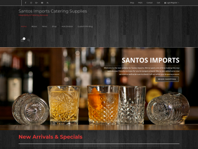santosimportscatering.com snapshot