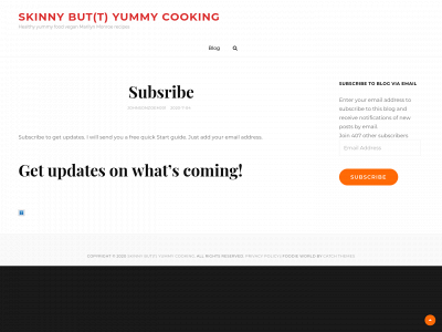 skinnybuttyummycooking.com snapshot