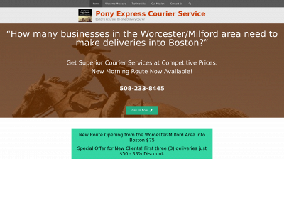 www.ponyexpresscourierservice.com snapshot