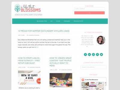 alifethatblossoms.com snapshot