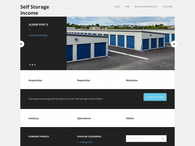 selfstorageincome.com snapshot