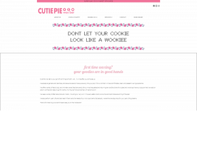 cutiepiewaxbar.com snapshot