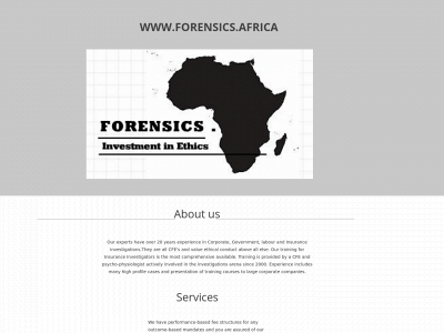 www.forensics.africa snapshot