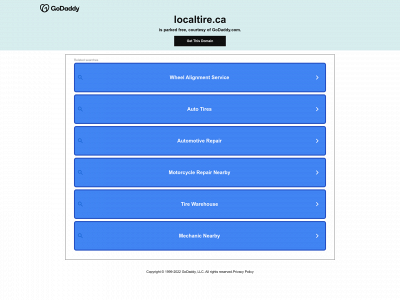 localtire.ca snapshot