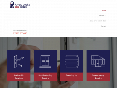 arrowlocksandglass.co.uk snapshot