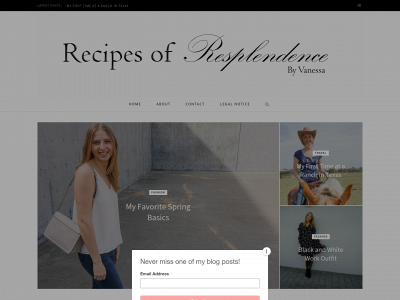 recipesofresplendence.com snapshot