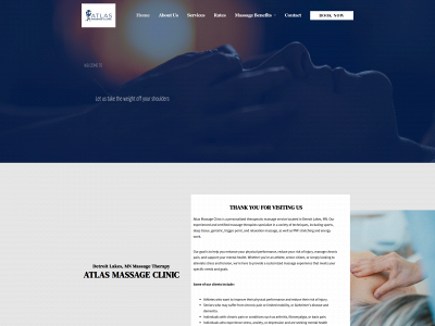 atlasmassageclinic.com snapshot