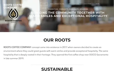 www.rootscoffee.co snapshot