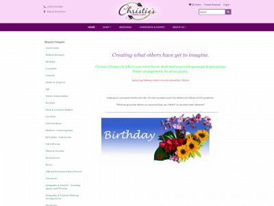 christiesflowers.com snapshot