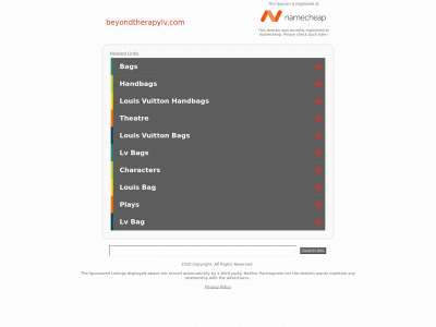 beyondtherapylv.com snapshot