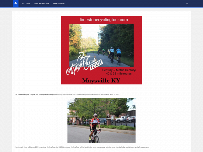 limestonecyclingtour.com snapshot