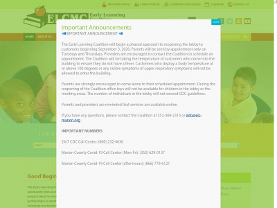 www.elc-marion.org snapshot
