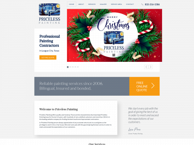 pricelesspaintinghouston.com snapshot