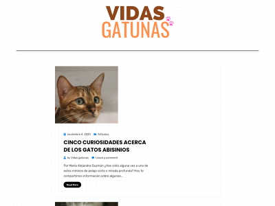 vidasgatunas.com snapshot