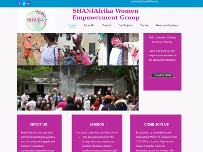 shaniafrika.org snapshot