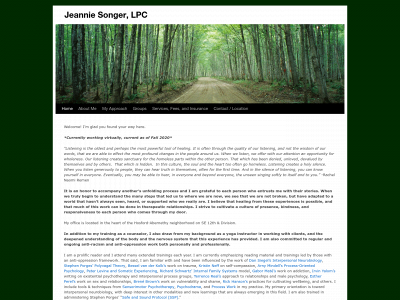 jeanniesonger.com snapshot