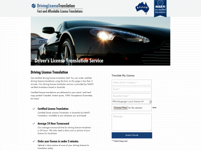 drivinglicensetranslation.com.au snapshot