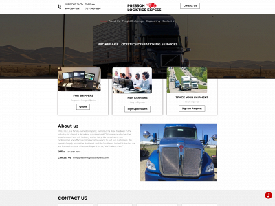 pressonlogisticsexpress.com snapshot
