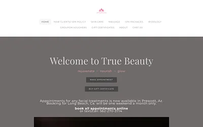 www.truebeautyspa.com snapshot