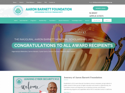 aaronbarnettfoundation.org snapshot