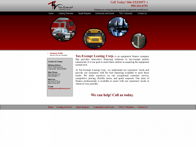 taxexemptleasing.com snapshot