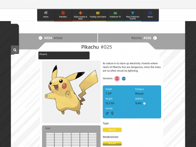 pikachu.com snapshot