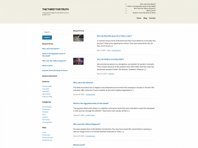 thethirstfortruth.com snapshot