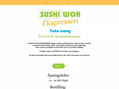 sushiwokekspressen.no snapshot