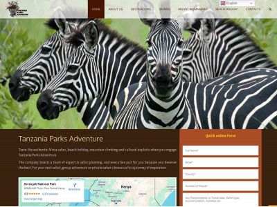 tanzaniaparks.com snapshot